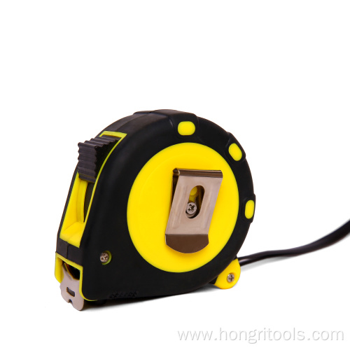 Yellow Color Rubber Coated Measuring Tape For Building